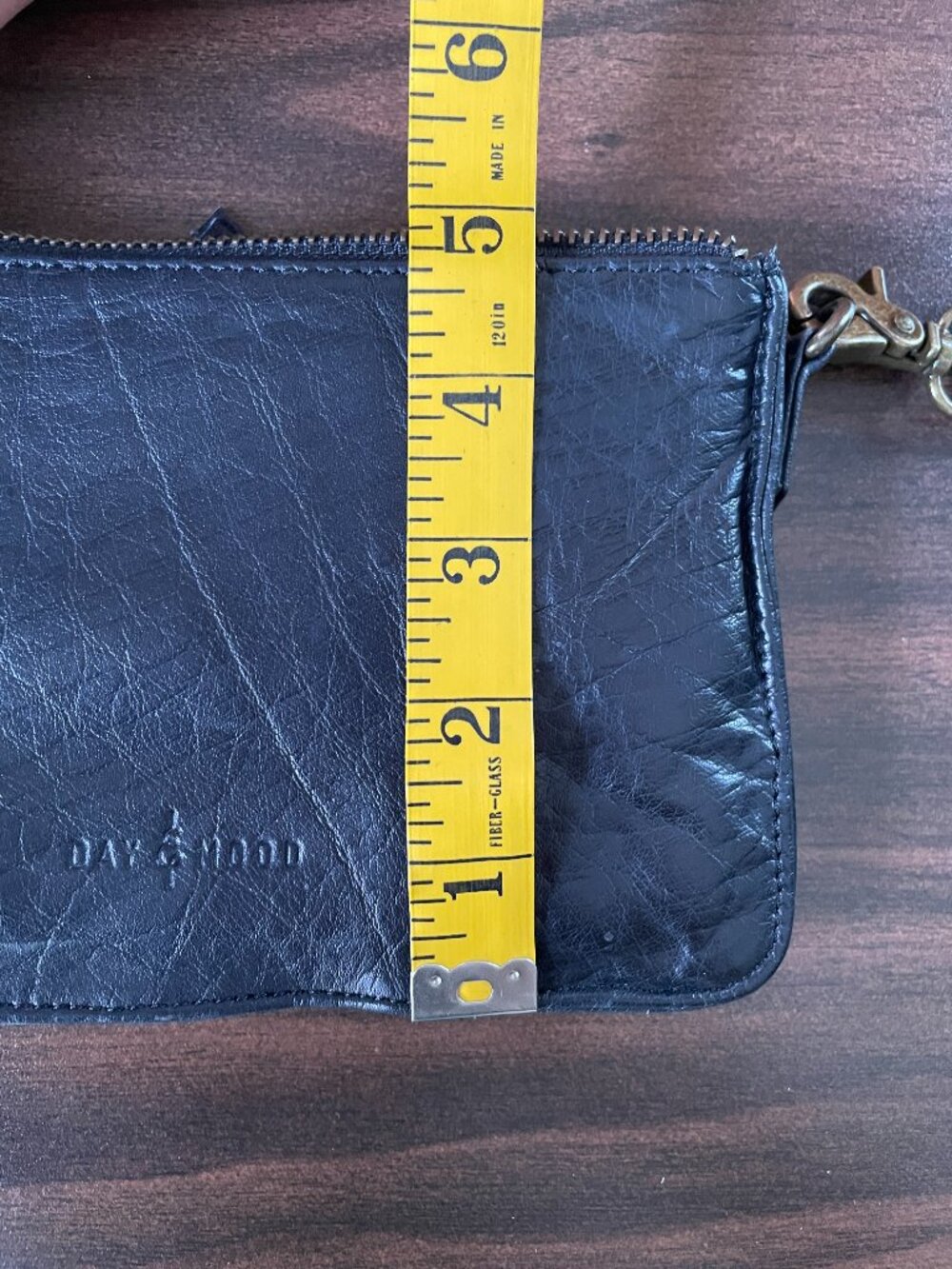 Day & Mood Anthropologie Anni Clutch — Black Genuine Leather Wristlet - Picture 8 of 12